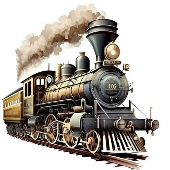 Whimsical Practicality's Steam Train #1 Edible Icing Image Cake Topper1/4 Sheet or Larger