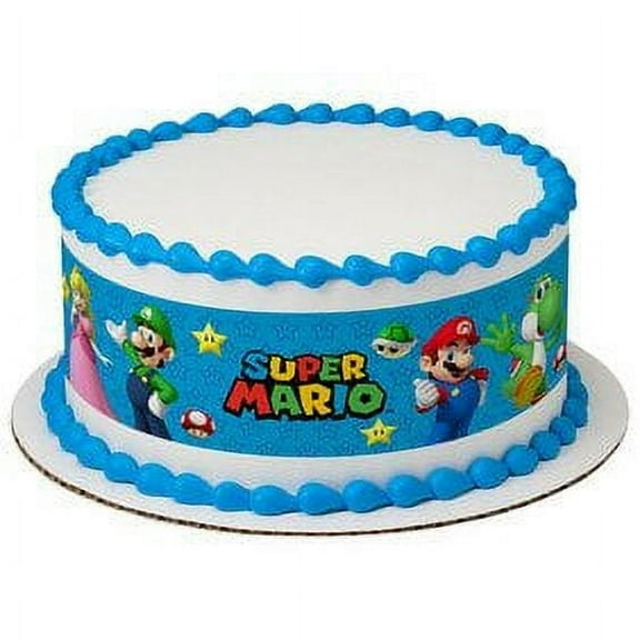 Whimsical Practicality's Super Mario Bros Game On Edible Icing Image Cake Border Strips-3-2.5"x10.5" Strips