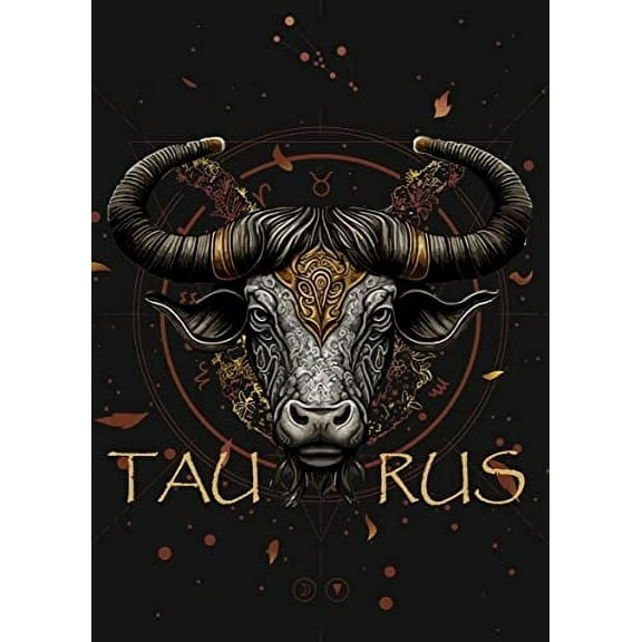 Whimsical Practicality's Taurus Zodiac Edible Icing Image Cake Topper-1/4 Sheet or Larger