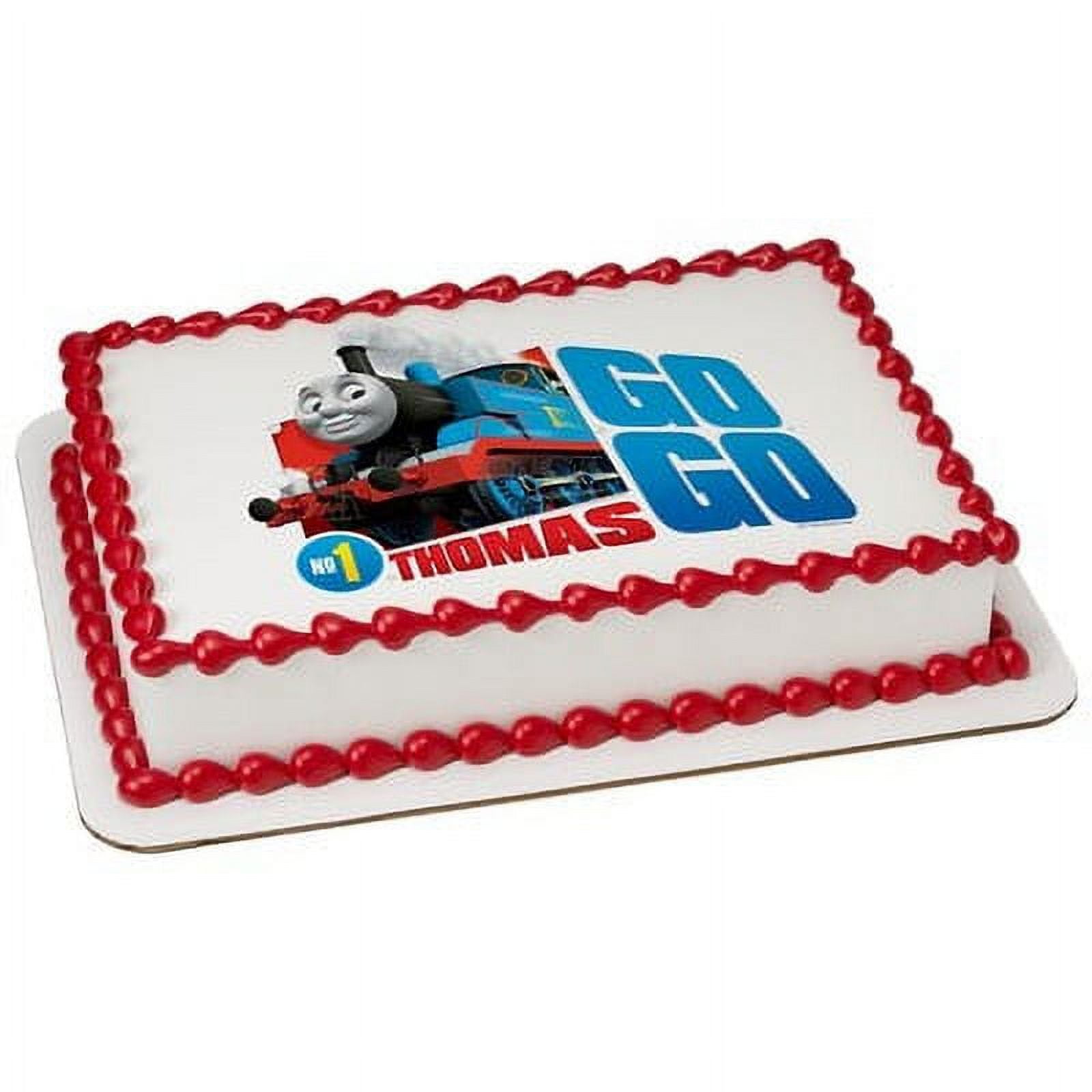 WHIMISCAL PRACTICALITY Whimsical Practicality's Thomas the Train Edible Icing Image for 8 inch round cake