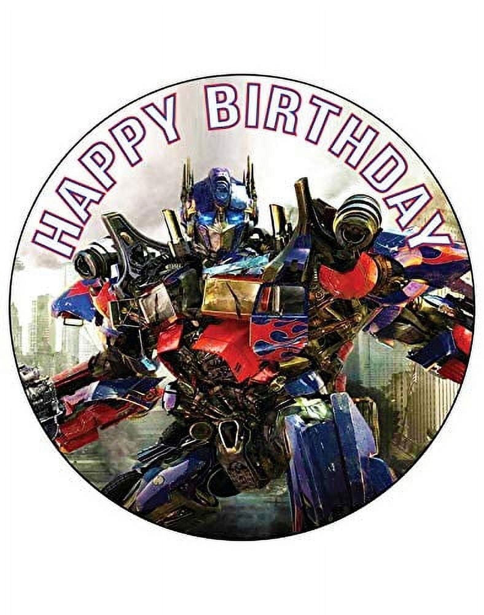 Whimsical Practicality's Transformers Edible Icing Image Cake Topper 8 Inch Round Or Larger - View #2