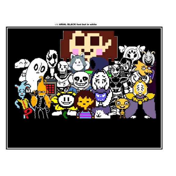 Whimsical Practicality's Undertale Personalized Edible Cake Topper Image for 1/4 Sheet