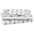 thumbnail image 1 of Beatrice Home Fashions, Whimsical Print 4PC Sheet Set, Full, Paris White, 1 of 6