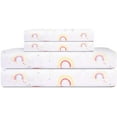 thumbnail image 1 of Elite Home Products Microfiber 90 GSM Whimsical Printed Deep-Pocketed Sheet Set, Rainbow, Twin, 1 of 3