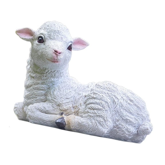 Whimsical Resin Lamb Ornamentation Sculpture For Coffee Table Bookshelfs Styling