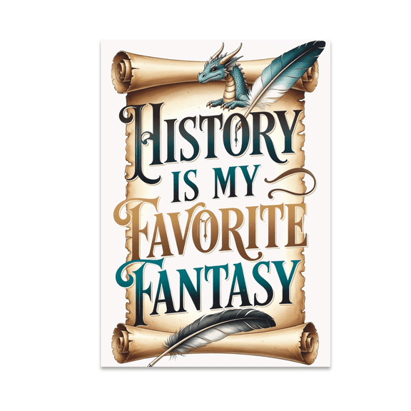 Whimsical Scholarly Decor - History Enthusiast - 13x19 Poster Print