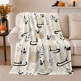 thumbnail image 1 of Whimsical Siamese Cat Botanical Pattern, Mystical Pet Portrait Pattern, Warm Flannel Blanket for Living Room and Bedroom, Cat Lovers Just Because Gift, Pet Lover Home Decor, 1 of 9