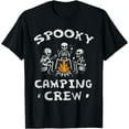 thumbnail image 1 of Whimsical Skeleton Campfire T-Shirt for Spooky Halloween Camping Fun, 1 of 5