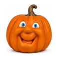thumbnail image 1 of Whimsical Smiling Pumpkin Figurine for Halloween and Fall Decor - Perfect for Home, Office, and Festive Settings, 1 of 5