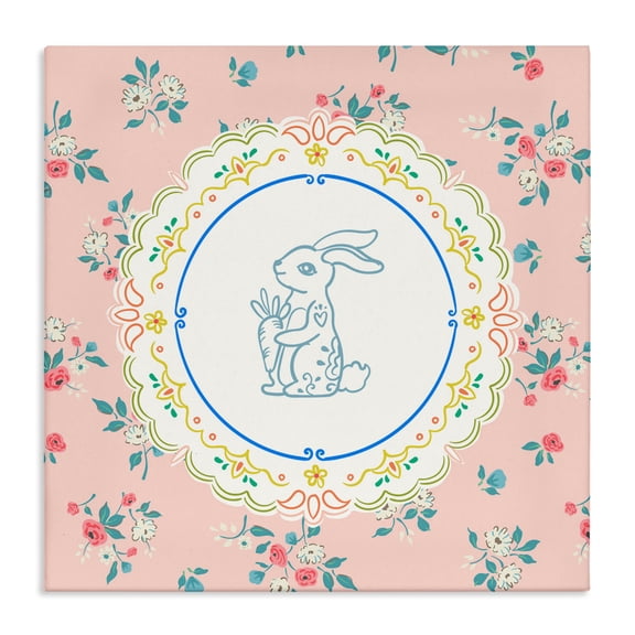 Stupell Industries Whimsical Spring Bunny Canvas Wall Art, design by Angela Steahling