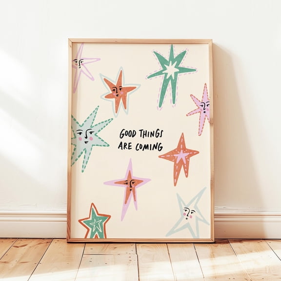 Whimsical Stars Playroom Poster
