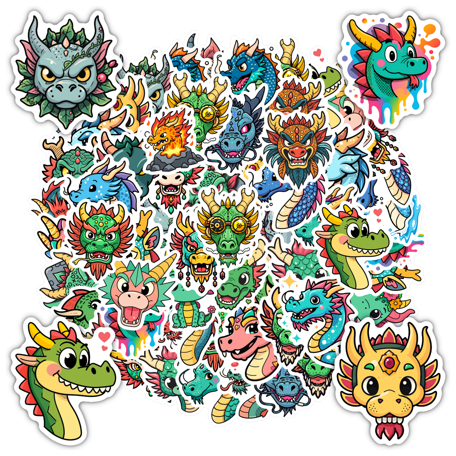 Whimsy Stickers Whimsical Stickers Dinosaur Decals Unique Stickers Stationery Stickers ...