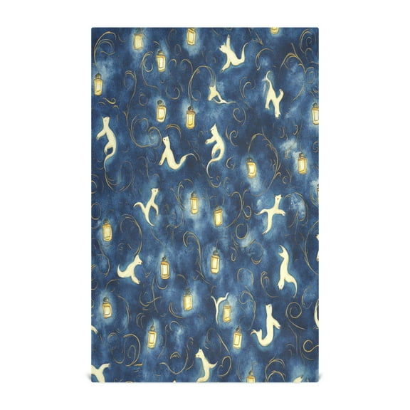 Whimsical Style Bears Decorative Waffle Towel Kitchen Dishcloth 28x18in Multi-Use Tea Towel