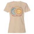thumbnail image 1 of Whimsical Sun and Moon Women's Natural T-shirt, 1 of 3