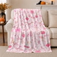 thumbnail image 1 of Whimsical Sweet Treats And Pearls Detailed Visual Pattern Cheerful Fantasy Art Lovers Expressive Room Motif Warm Flannel Blanket, Housewarming Gift for Bedroom and Living Room Home Decor, 1 of 9