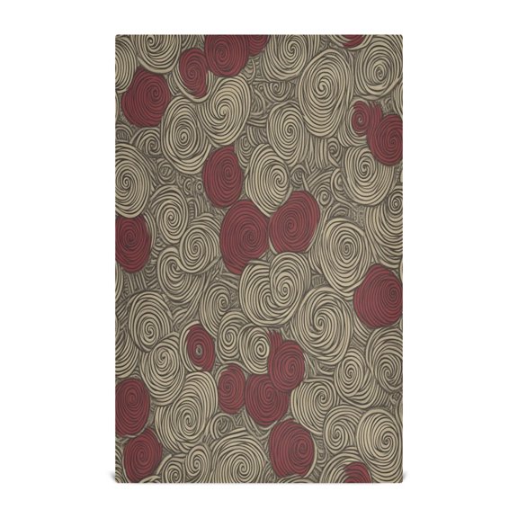 Whimsical Swirl Patterns Decorative Waffle Towel Kitchen Dishcloth 28x18in Multi-Use Tea Towel