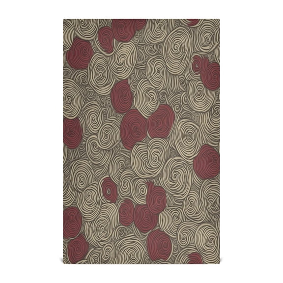 Whimsical Swirl Patterns Kitchen Towels Set of 4 Tea Towels for Kitchen Decorative Waffle Dishcloths 28x18in