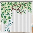 thumbnail image 1 of Whimsical Tree Branch Shower Curtain with Drops - Serene Design, 1 of 5