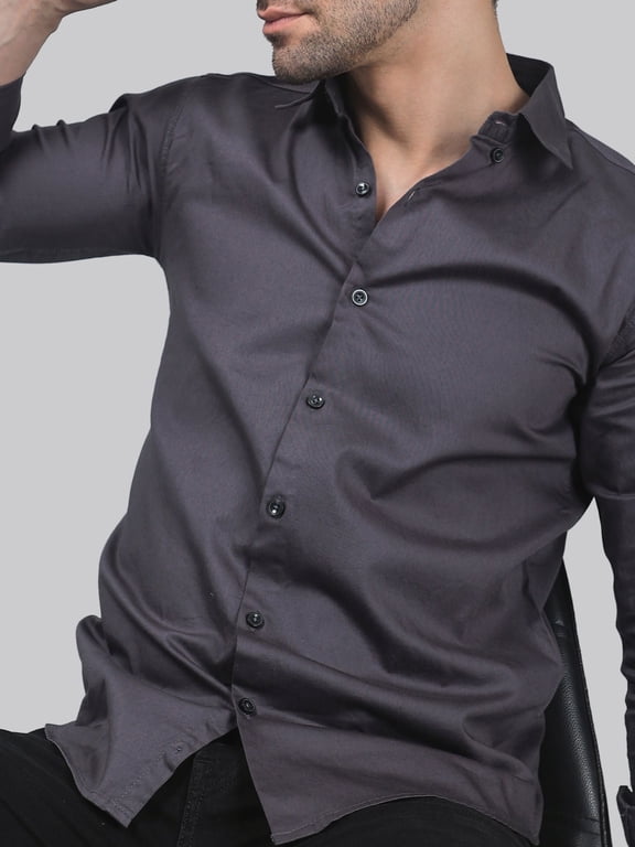 Whimsical TryBuy Premium Graphite Casual/Formal Shirt for Men