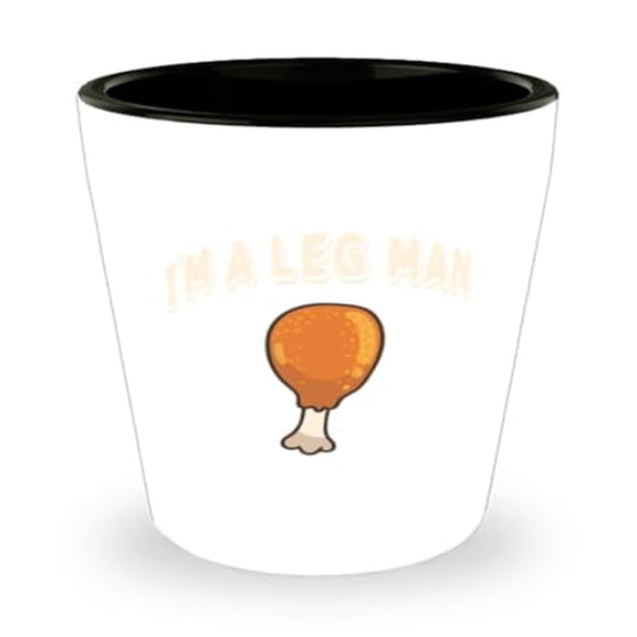 Whimsical Turkey Shot Glass 'I'M A LEG MAN', Perfect Thanksgiving Gift, Mini Glassware, 1.5oz Cup for Festive Celebrations