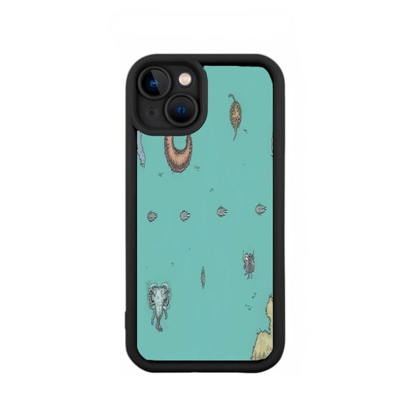 Whimsical Underwater Sea Creatures Pattern iPhone 15 Case - Lightweight Yellowing Resistant Background with Fish & Starfish Design