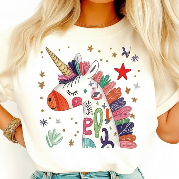 Whimsical Unicorn Shirt, Fantasy Tee, Magical Gift Shirt, Colorful Unicorn Shirt, Whimsical Style Shirt