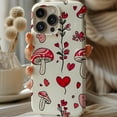 thumbnail image 1 of Whimsical Valentines Day Mushroom and Hearts Phone Case with a Cute Vday Vibe for 17 16 15 14 13 12 11 Pro Max, 1 of 2