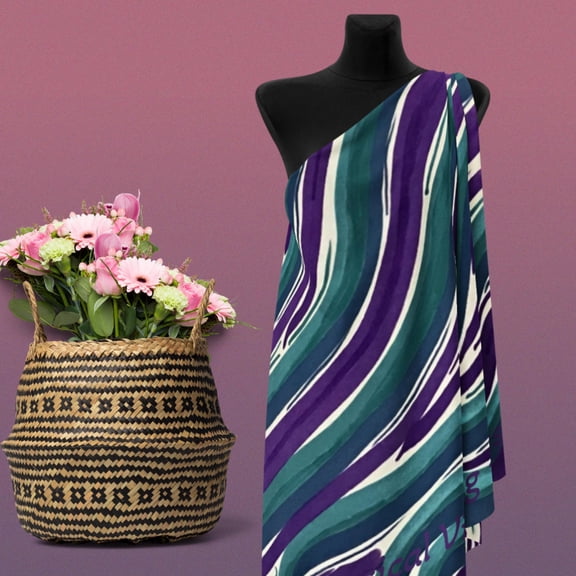 "Whimsical Viking" eco friendly fabric