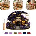 thumbnail image 1 of Whimsical Village 3D Fabric Poke Art Kit Floral Mushroom Cottage Creative Craft Set Flowers Activity Summer Gift Home Decor Craft for Adult Beginner Handmade Hobby Gift,B, 1 of 6