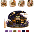 thumbnail image 1 of Whimsical Village 3D Fabric Poke Art Kit, Moon Moth Apothecary, Creative Craft Set, Flowers Activity Summer Gift Home Decor Craft for Adult Beginner Handmade Hobby Gift B, 1 of 7