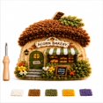 thumbnail image 1 of Whimsical Village 3D Fabric Poke Art Kit (Snail Mail) | Cottage Craft No Sew Press Technique Simple Illustrated Guide Six Fantasy Styles Relaxing Creative Hobby(D), 1 of 7