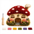 thumbnail image 1 of Whimsical Village 3D Fabric Poke Art Kit (Snail Mail) | Cottage Craft No Sew Press Technique Simple Illustrated Guide Six Fantasy Styles Relaxing Creative Hobby(B), 1 of 7