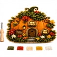 thumbnail image 1 of Whimsical Village 3D Fabric Poke Art Kit (Snail Mail) | Cottage Craft No Sew Press Technique Simple Illustrated Guide Six Fantasy Styles Relaxing Creative Hobby(A), 1 of 7