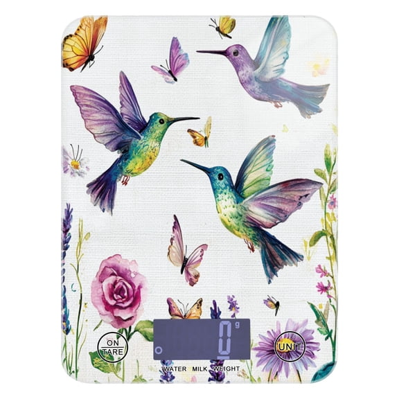 Whimsical Watercolor Painting Food Scale Digital Kitchen Scale Waterproof Grams Ounces lbs for For Baking and Cooking