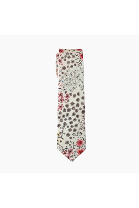 Whimsical Wildflower Men's Skinny Necktie