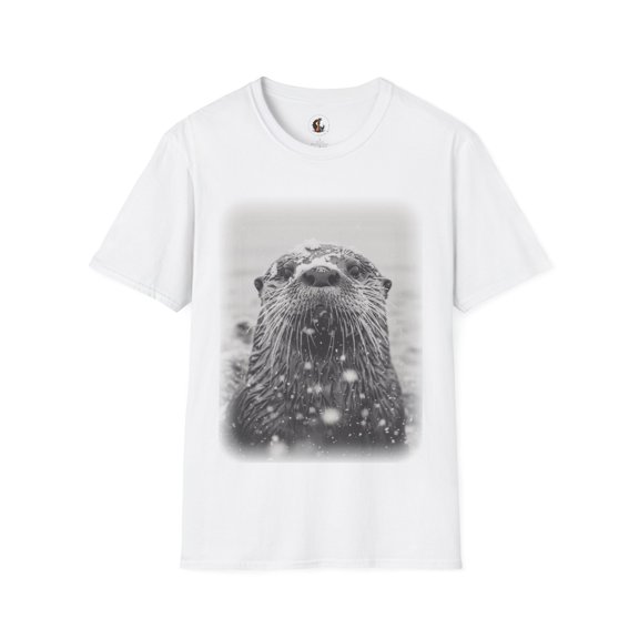Whimsical Winter Otter Tee - Comfort Wear and Wildlife Care