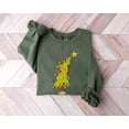 thumbnail image 1 of Whimsical Winter Tree Sweatshirt, Green Star Sweater Sweatshirt All Size S-5XL, 1 of 5
