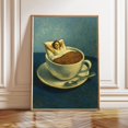 Whimsical Woman Relaxing In Coffee Cup Wall Art Print, Surreal, Dreamy ...