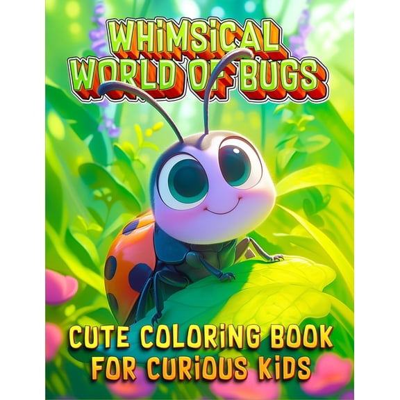 Whimsical World of Bugs: A Vibrant Journey through Nature's Colors - 60 Easy and Cute Coloring Book for Curious Kids: Unleash the Wonder of Nature's Palette with Easy-to-Color Bugs Insects and Beyond