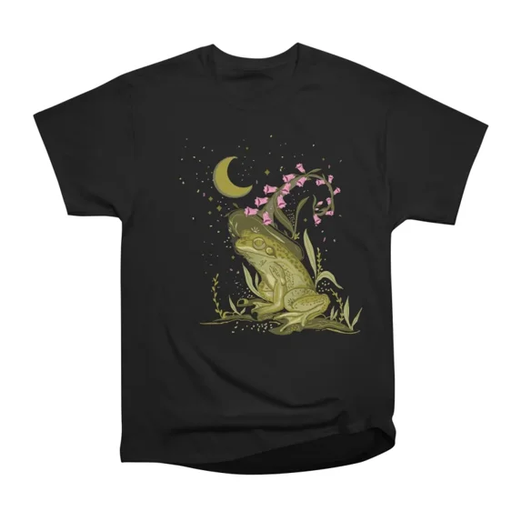 Whimsical witchy frog moon T-Shirt Tee Gift For Him Merch For Her Apparel For Friend