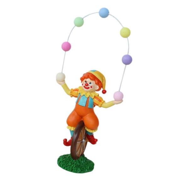 Whimsically Circus Clown Figurine With Antislip Bottom Home Decoration Ornament