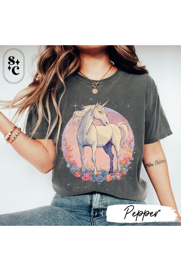 Whimsigoth Dreamcore Pastel Goth Unicorn Fantasy Shirt