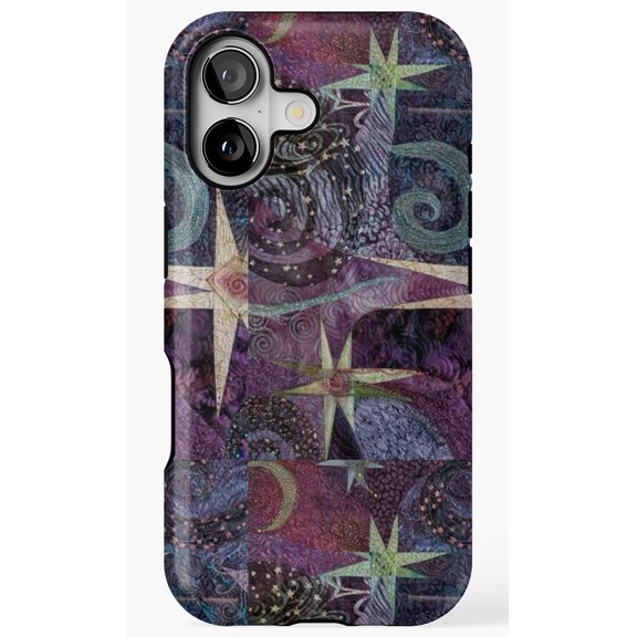 Whimsigoth Star Patchwork Magic Pattern Phone Case for iPhone 17 16 15 14 13 12 11 Pro Max
