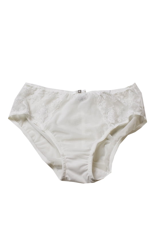 By Lunaire Ivory Chelsea Embroidered Mesh Bikini S