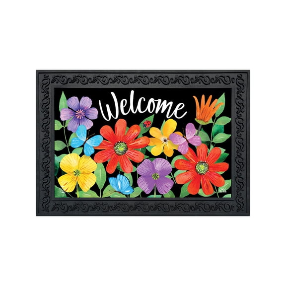 Briarwood Lane Doormat 30x18 Indoor Outdoor Whimsy Flowers Spring For Spring Doormat