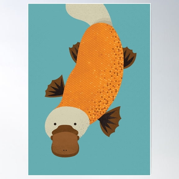 Whimsy Platypus Poster Wall Art, Modern Wall Decor For Living Room Bedroom, 8x12 UNFRAMED