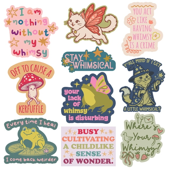 Whimsy Sticker Extra Large Stickers for Adults Funny Whimsical Adhesives with Memes