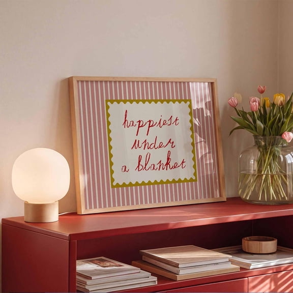 Whimsy Typography Retro Wall Art Decor Unframed Paper Print