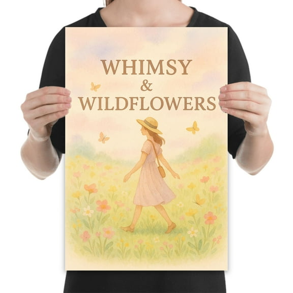 Whimsy & Wildflowers Poster - Wall Decor for Garden Lovers Gift