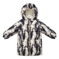 thumbnail image 1 of WhimsyBaby Children's Thickened Medium-Weight Mid-Length Warm Windproof and Waterproof Down Jacket,140 ,Black, 1 of 5